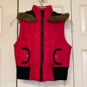 Faded Glory girls Pink Hooded Vest